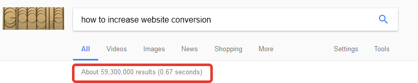 Google has over 53M results for conversion improvement